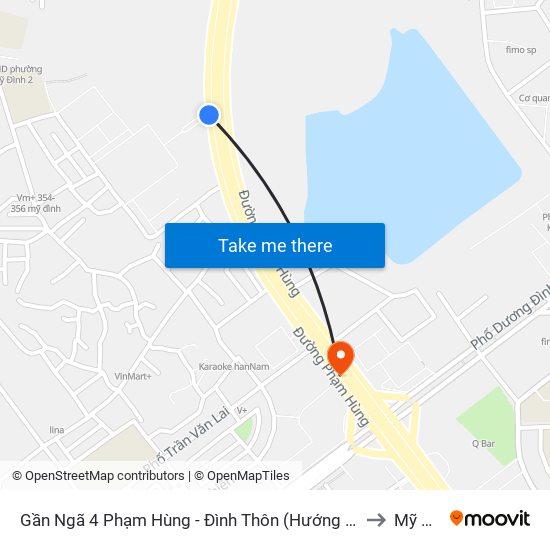 Gần Ngã 4 Phạm Hùng - Đình Thôn (Hướng Đi Khuất Duy Tiến)-Cột Sau to Mỹ Đình 1 map