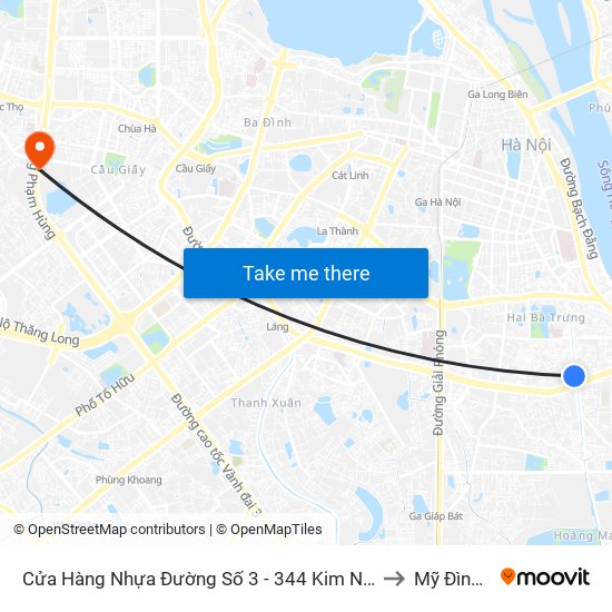 Cửa Hàng Nhựa Đường Số 3 - 344 Kim Ngưu to Mỹ Đình 2 map