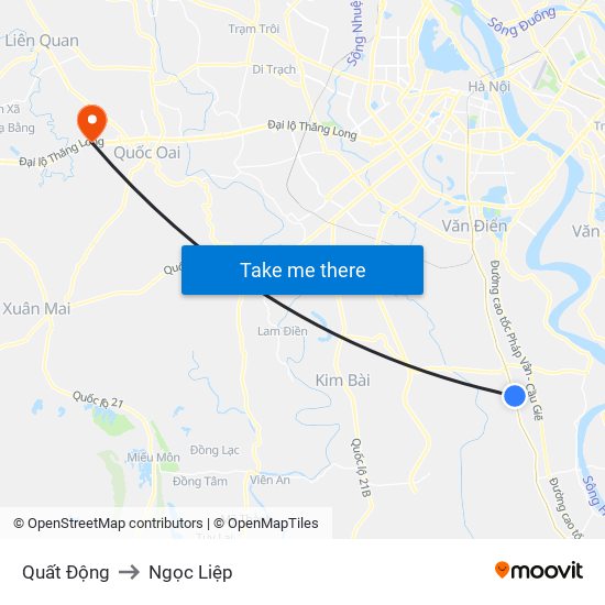 Quất Động to Ngọc Liệp map