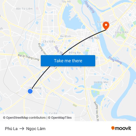 Phú La to Ngọc Lâm map