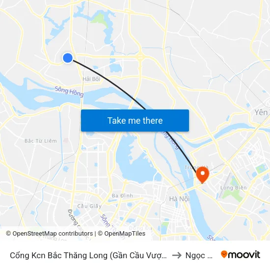 Cổng Kcn Bắc Thăng Long (Gần Cầu Vượt Bộ Hành) to Ngọc Lâm map