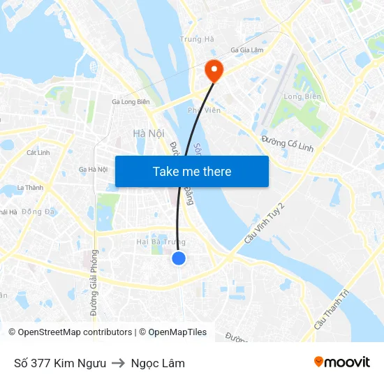 Số 377 Kim Ngưu to Ngọc Lâm map