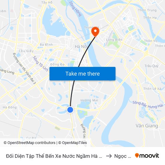 Đối Diện Tập Thể Bến Xe Nước Ngầm Hà Nội - Ngọc Hồi to Ngọc Lâm map