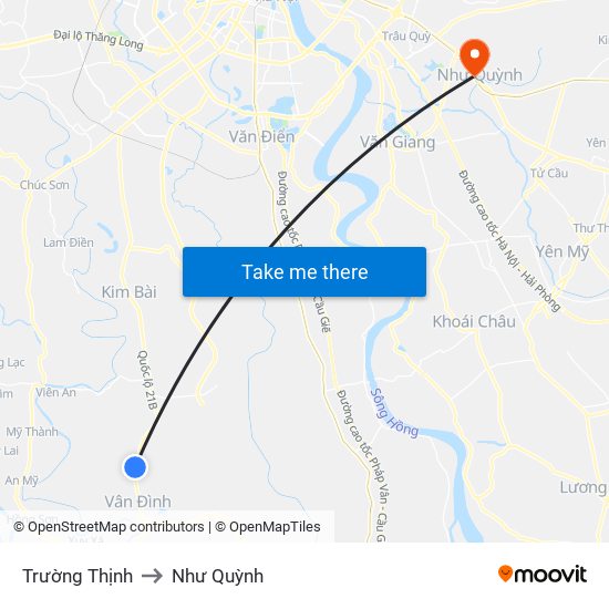 Trường Thịnh to Như Quỳnh map