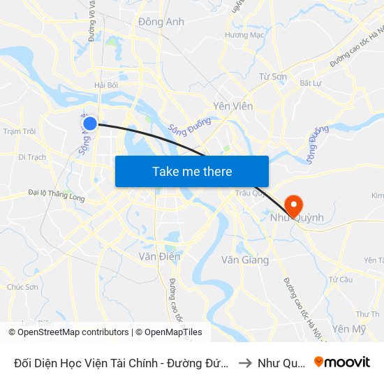 Đối Diện Học Viện Tài Chính - Đường Đức Thắng to Như Quỳnh map