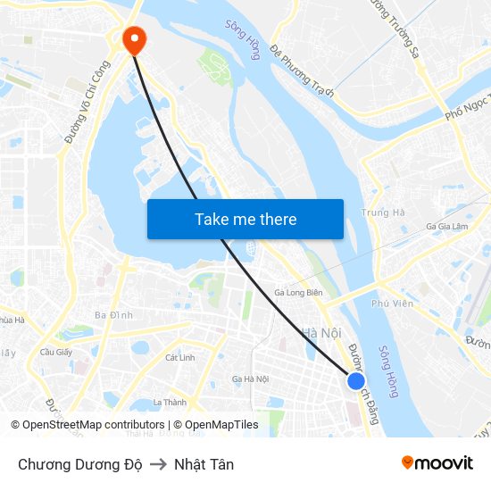 Chương Dương Độ to Nhật Tân map