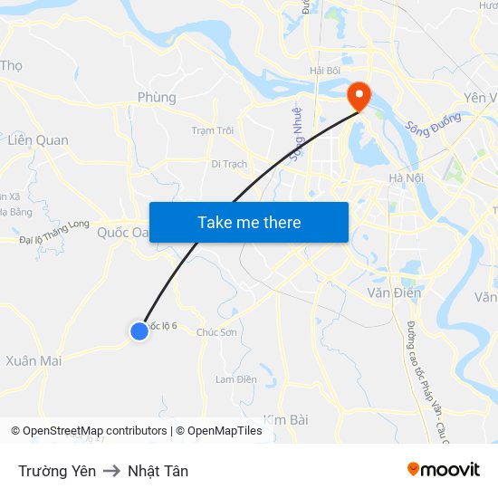 Trường Yên to Nhật Tân map