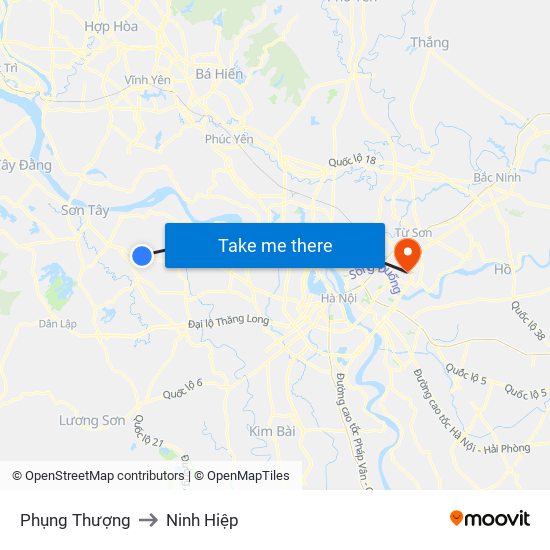 Phụng Thượng to Ninh Hiệp map