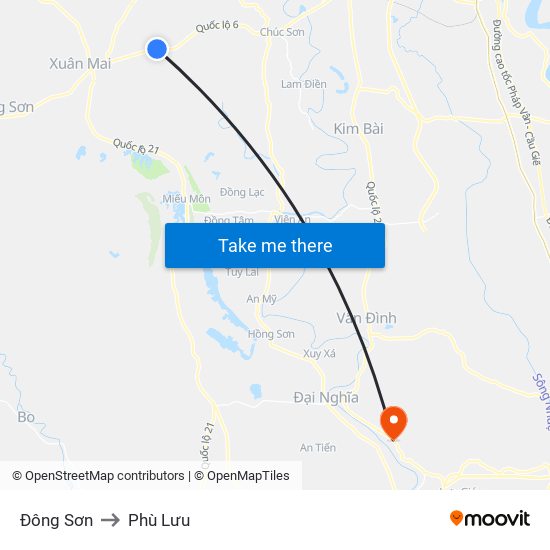 Đông Sơn to Phù Lưu map