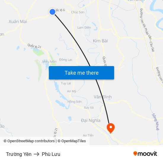 Trường Yên to Phù Lưu map