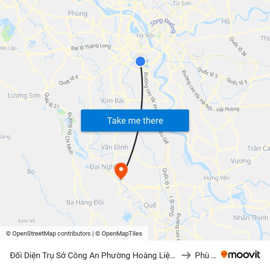 Đối Diện Trụ Sở Công An Phường Hoàng Liệt- 1277 Giải Phóng to Phù Lưu map