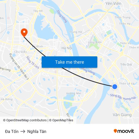 Đa Tốn to Nghĩa Tân map