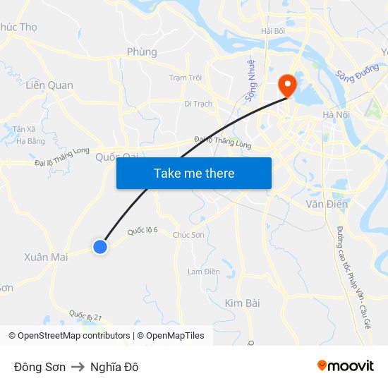 Đông Sơn to Nghĩa Đô map