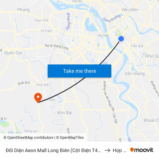 Đối Diện Aeon Mall Long Biên (Cột Điện T4a/2a-B Đường Cổ Linh) to Hợp Đồng map