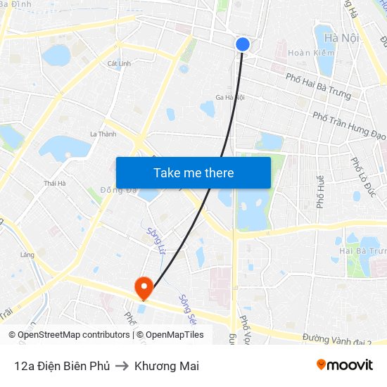 12a Điện Biên Phủ to Khương Mai map