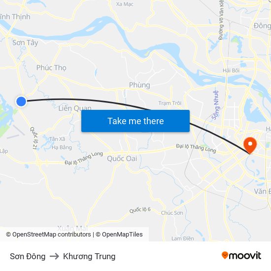 Sơn Đông to Khương Trung map