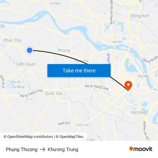 Phụng Thượng to Khương Trung map