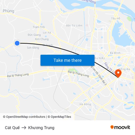 Cát Quế to Khương Trung map