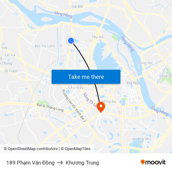 189 Phạm Văn Đồng to Khương Trung map