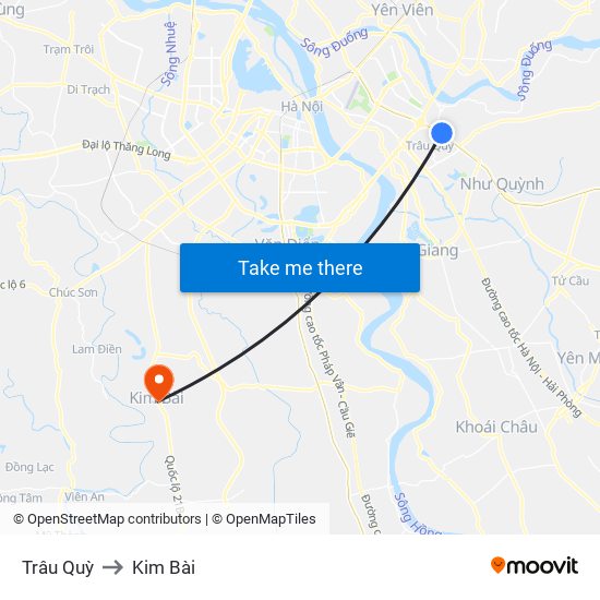 Trâu Quỳ to Kim Bài map