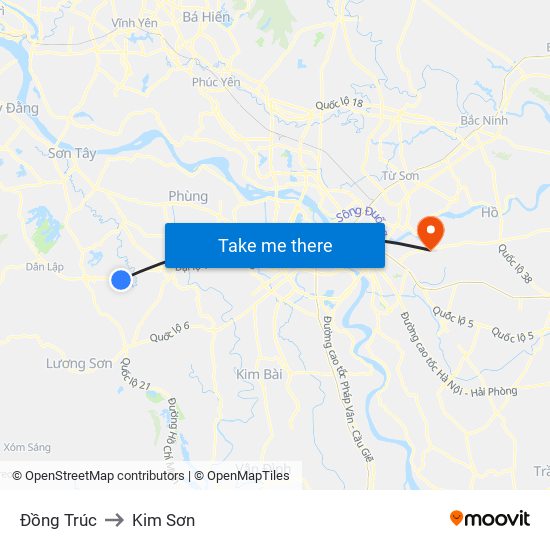 Đồng Trúc to Kim Sơn map