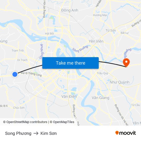 Song Phương to Kim Sơn map