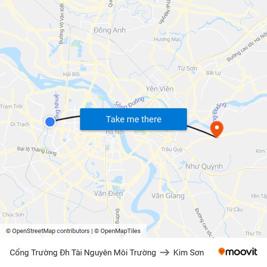 Cổng Trường Đh Tài Nguyên Môi Trường to Kim Sơn map