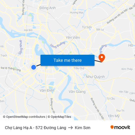 Chợ Láng Hạ A - 572 Đường Láng to Kim Sơn map