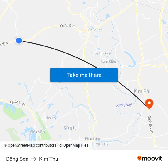 Đông Sơn to Kim Thư map