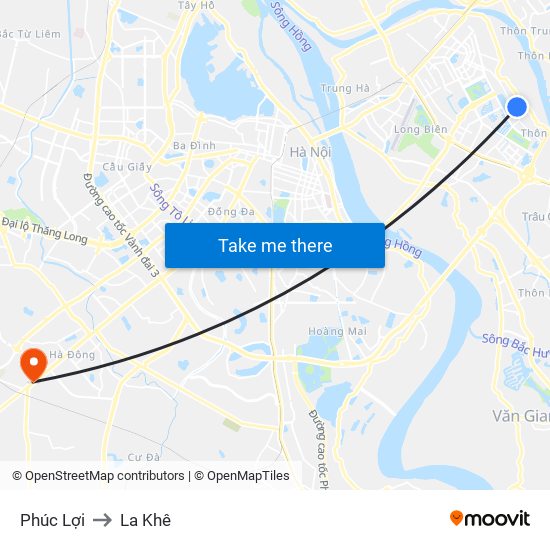 Phúc Lợi to La Khê map