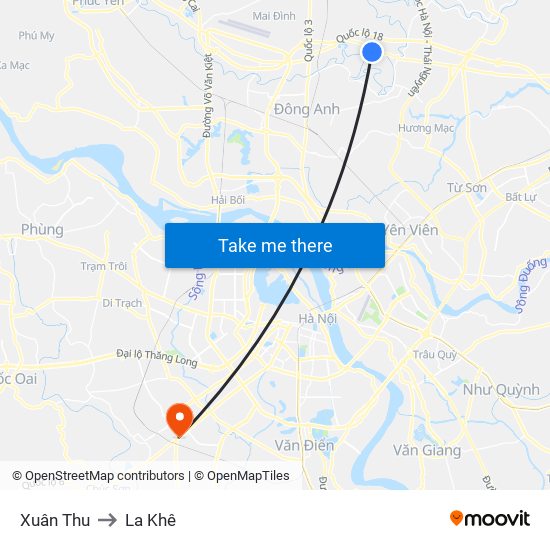 Xuân Thu to La Khê map