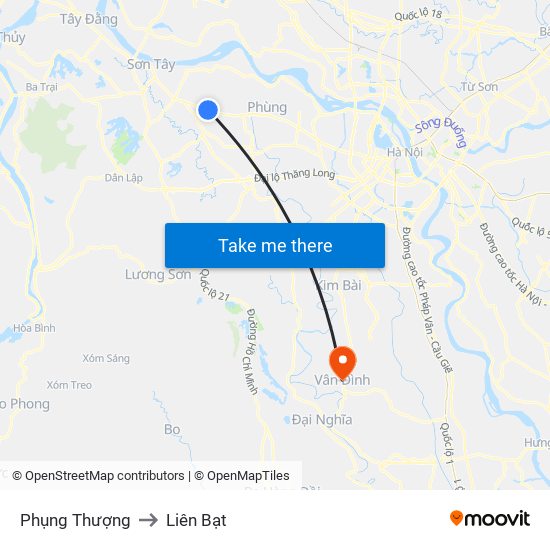 Phụng Thượng to Liên Bạt map