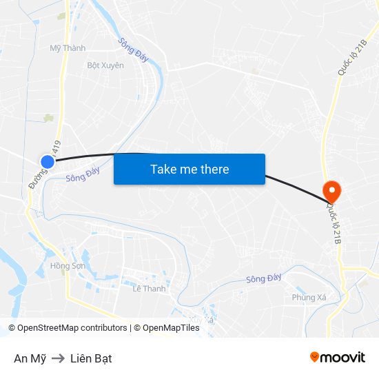 An Mỹ to Liên Bạt map