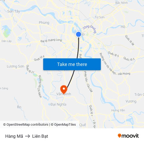 Hàng Mã to Liên Bạt map