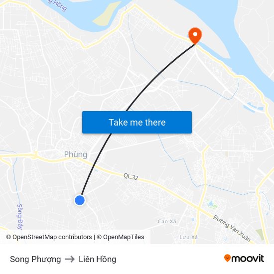 Song Phượng to Liên Hồng map