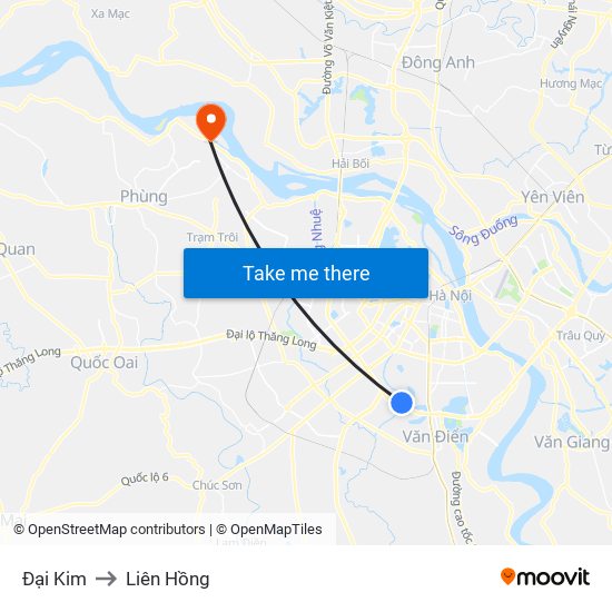 Đại Kim to Liên Hồng map