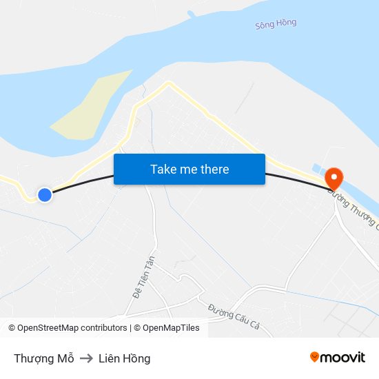 Thượng Mỗ to Liên Hồng map