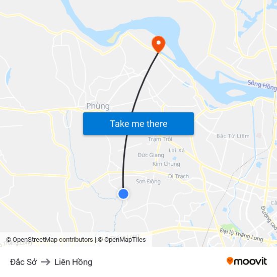 Đắc Sở to Liên Hồng map