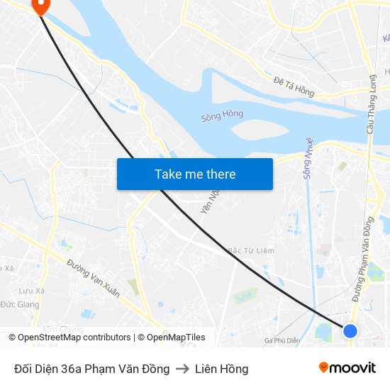 Chung Cư Greenstars- Phạm Văn Đồng to Liên Hồng map