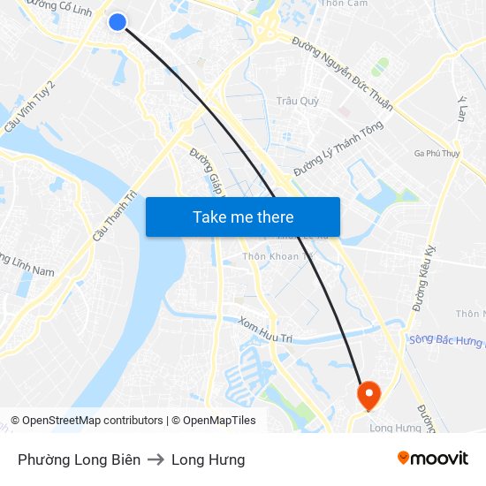 Phường Long Biên to Long Hưng map