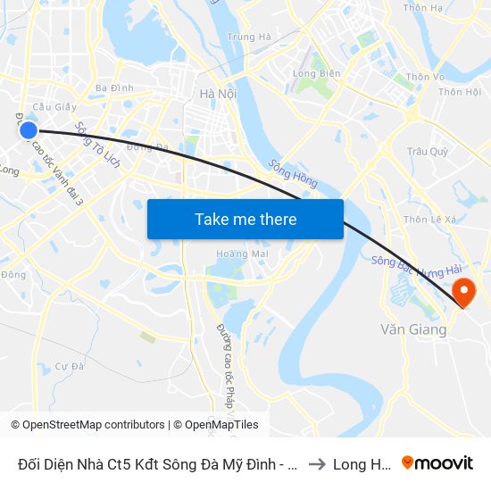 Đối Diện Nhà Ct5 Kđt Sông Đà Mỹ Đình - Phạm Hùng to Long Hưng map