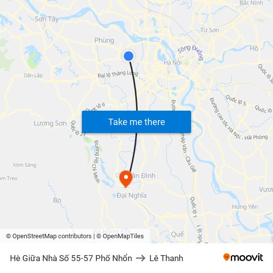 Hè Giữa Nhà Số 55-57 Phố Nhổn to Lê Thanh map
