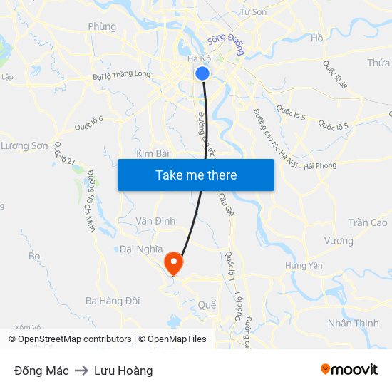 Đống Mác to Lưu Hoàng map