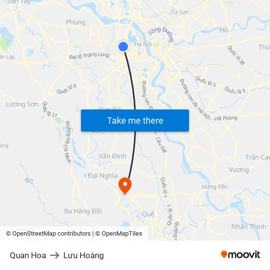 Quan Hoa to Lưu Hoàng map