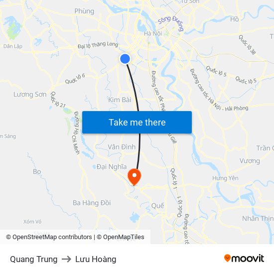 Quang Trung to Lưu Hoàng map