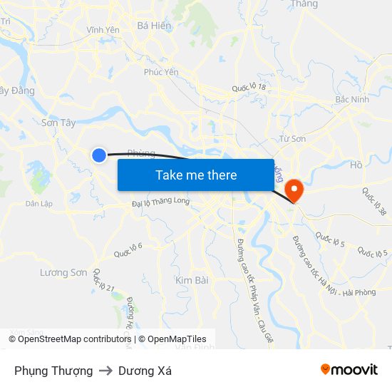 Phụng Thượng to Dương Xá map