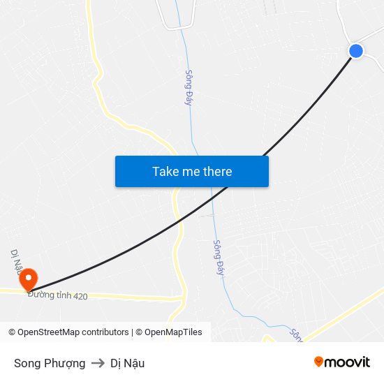 Song Phượng to Dị Nậu map