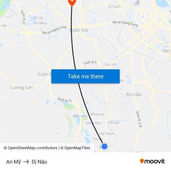 An Mỹ to Dị Nậu map