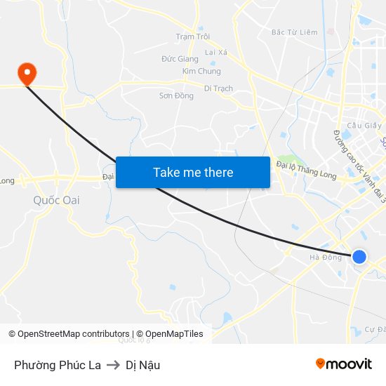 Phường Phúc La to Dị Nậu map