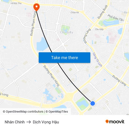 Nhân Chính to Dịch Vọng Hậu map